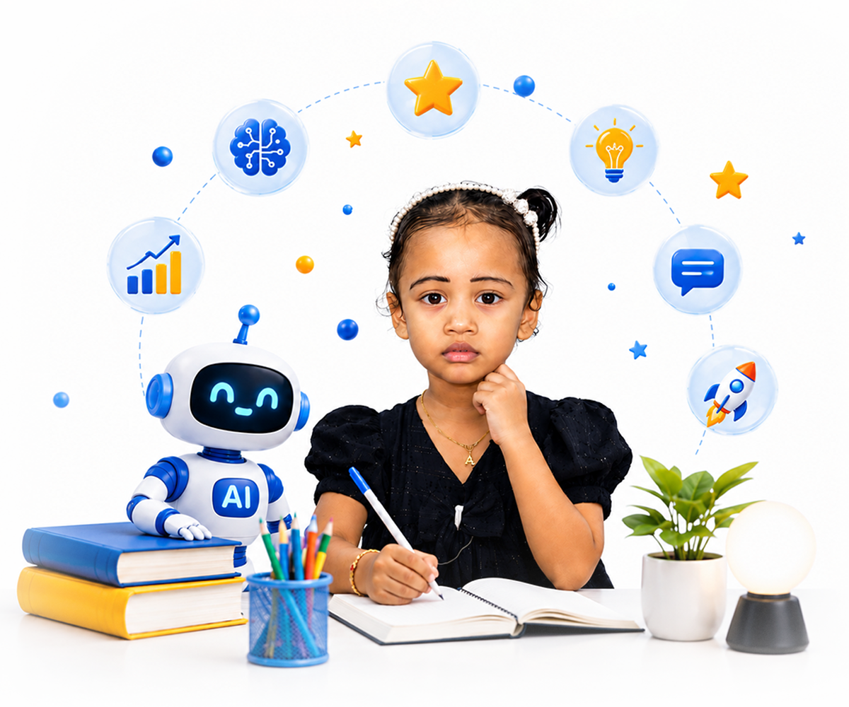 Children discovering their hidden talents through AI-powered learning at Junior Hope